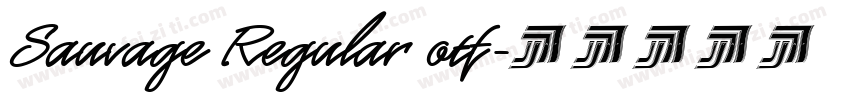 Sauvage Regular otf字体转换